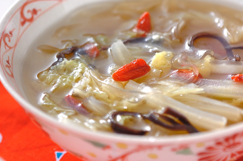 葛きりの中華スープ