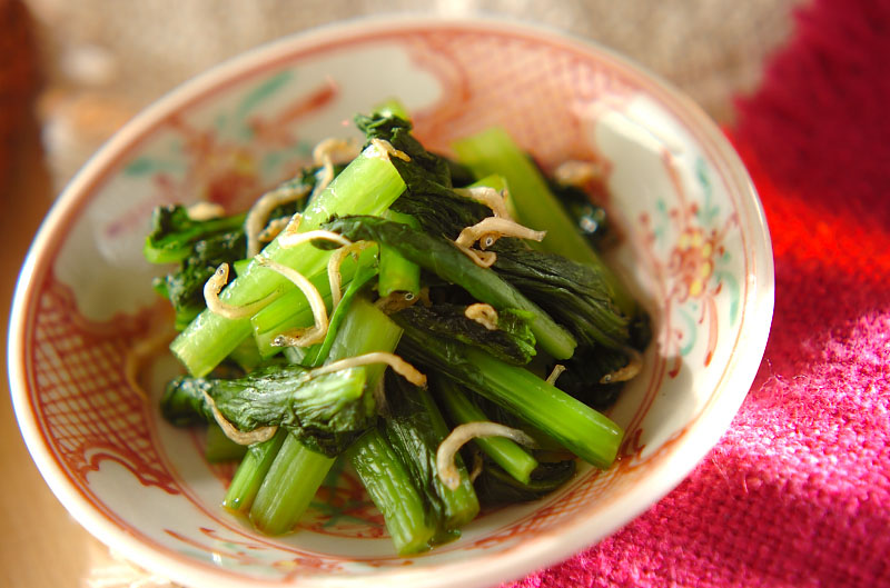 小松菜と甘辛ジャコの和え物