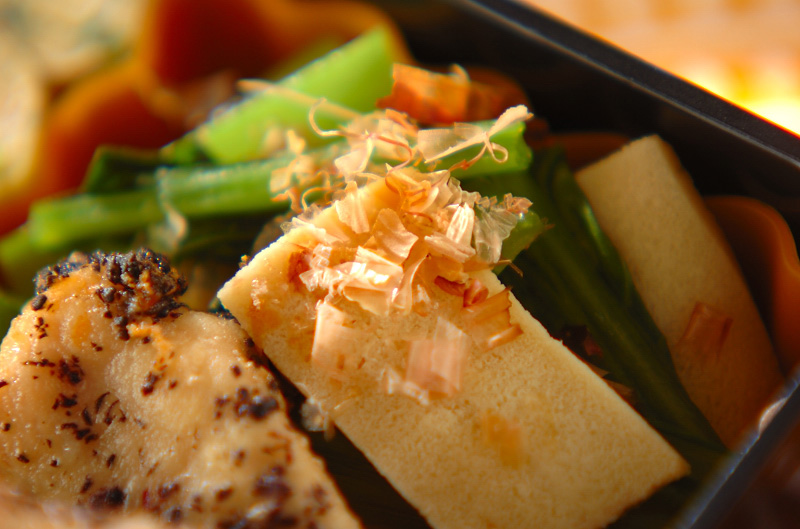 高野豆腐と小松菜の煮びたし