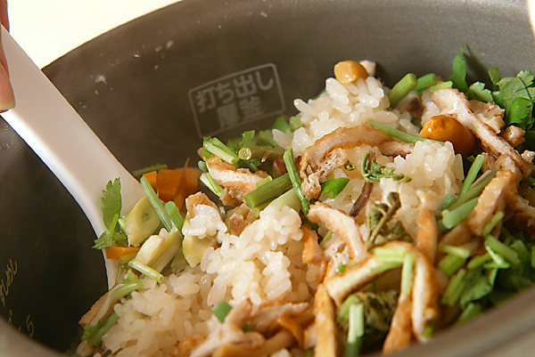 素朴なおいしさ！もちもち山菜おこわの作り方2