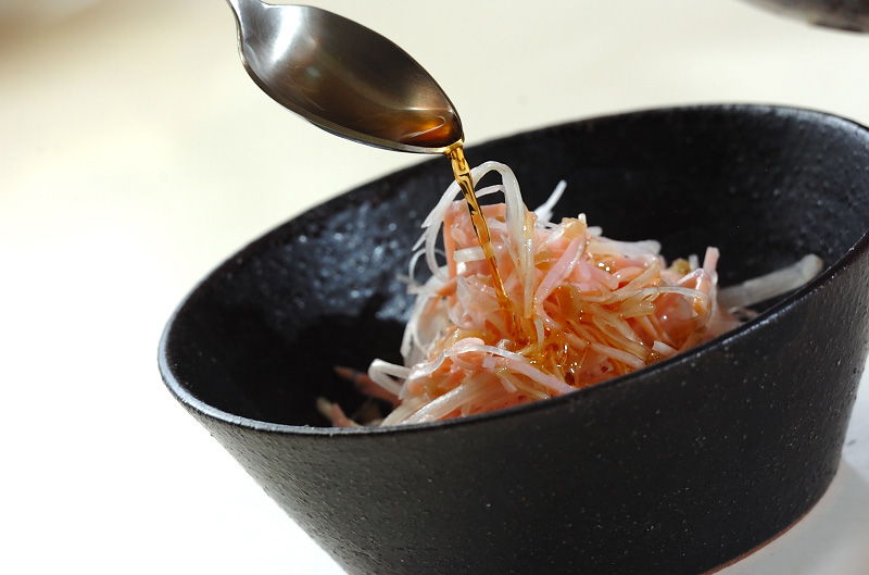 白髪ネギとハムの中華風サラダの作り方3