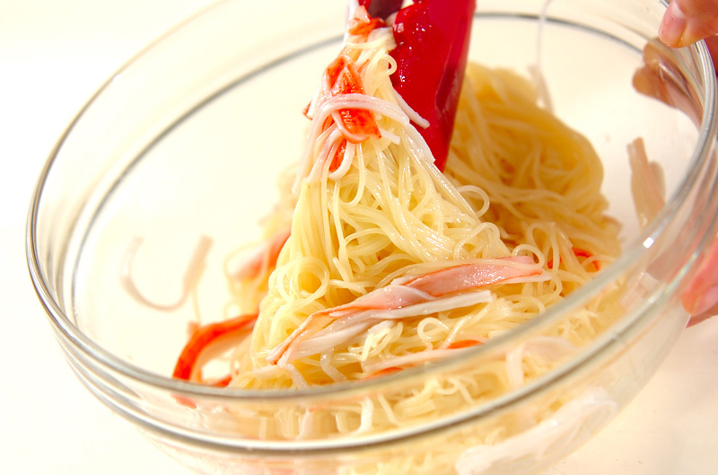 サッパリ冷製パスタの作り方の手順6