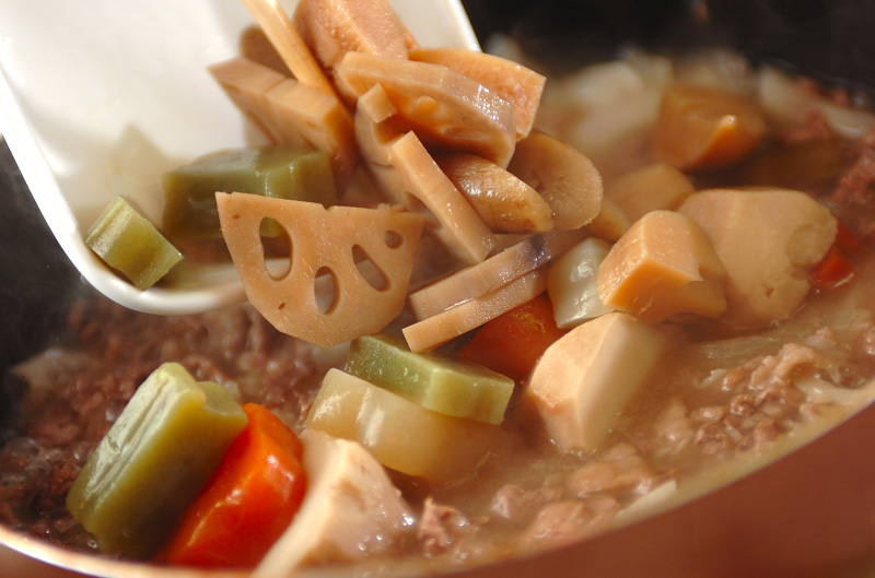 お煮しめの和風カレーライスの作り方3