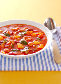 豚肉・トマト味のスープ