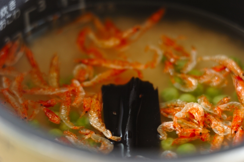 豆と桜エビのご飯の作り方の手順3