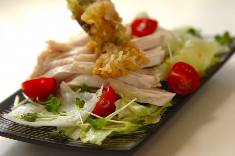 たっぷりネギダレゆで鶏の作り方3