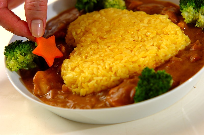 織り姫&彦星の七夕デコカレーの作り方の手順7