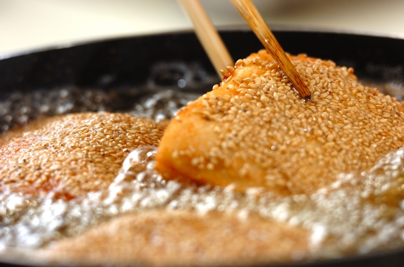 エビのすり身サンド揚げの作り方の手順6