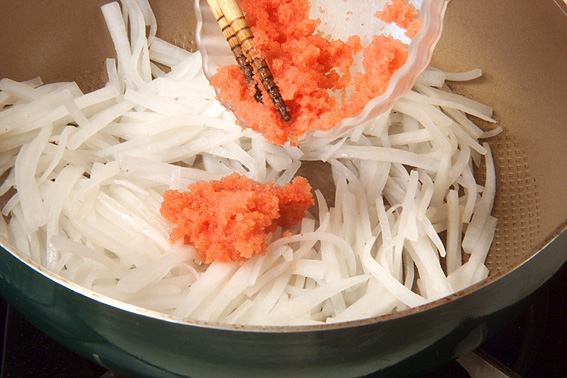 大根の明太子炒めの作り方の手順4