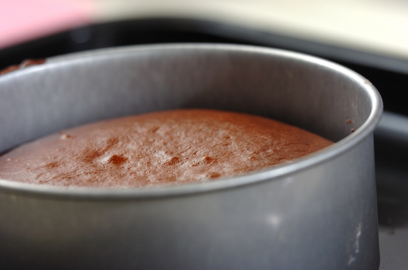 お豆腐クリームのバナナチョコレートケーキの作り方4