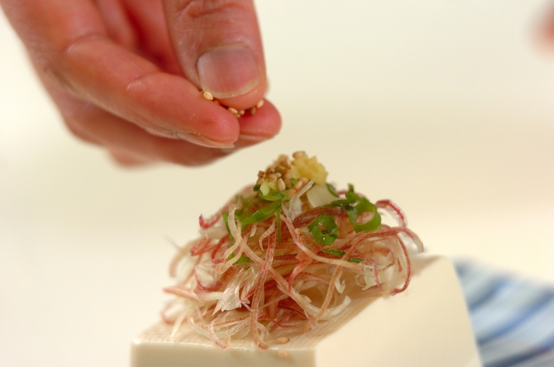 薬味たっぷり冷や奴の作り方1
