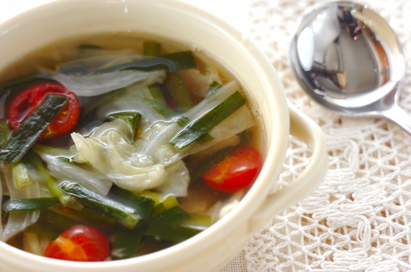 野菜のナンプラー風味スープ