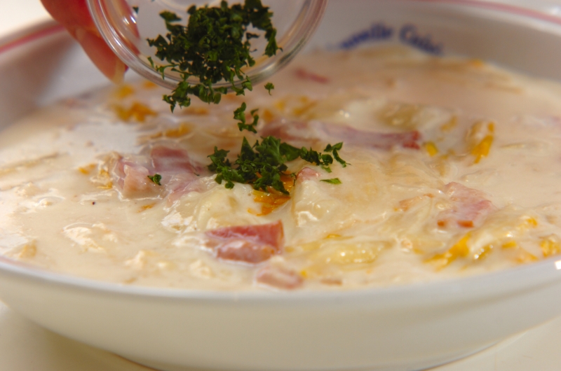 とろーりあたたか白菜のクリーム煮の作り方の手順5