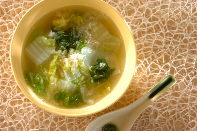 白菜とカニの中華スープ