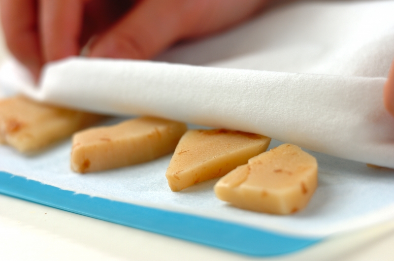 タケノコ揚げの下準備1