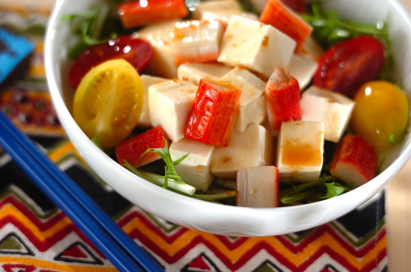 水菜と豆腐のユズコショウサラダ