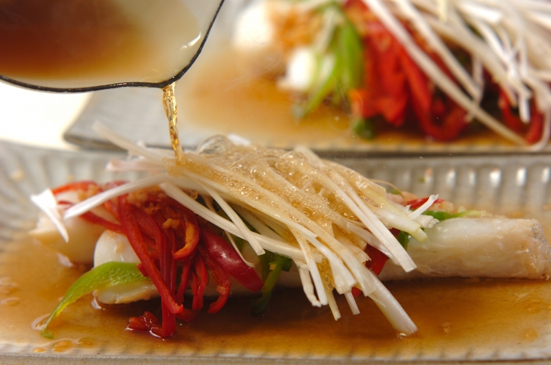 タラのレンジ蒸しネギ油がけの作り方4