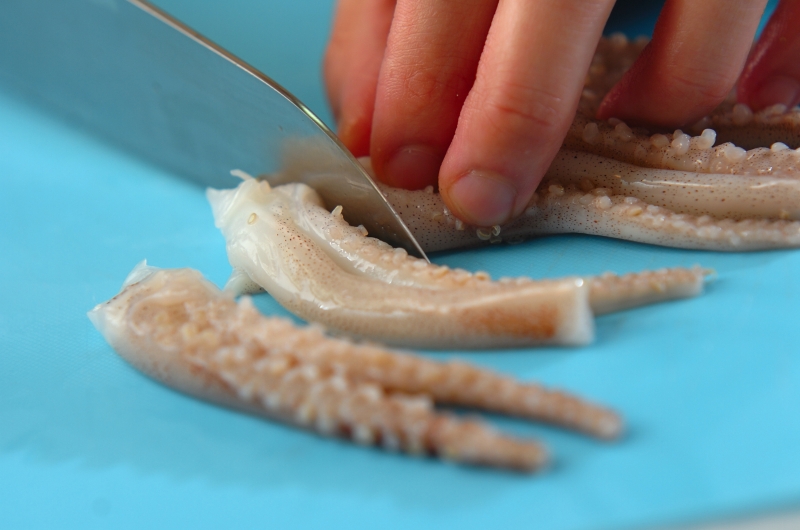 イカゲソの炒め物の作り方の手順1