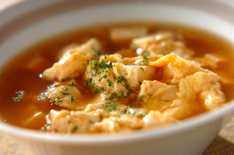 豆腐と卵のコンソメスープ レシピ 作り方 E レシピ 料理のプロが作る簡単レシピ