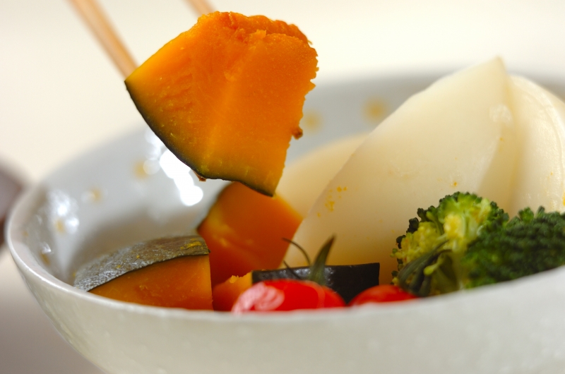 彩り蒸し野菜の作り方の手順3