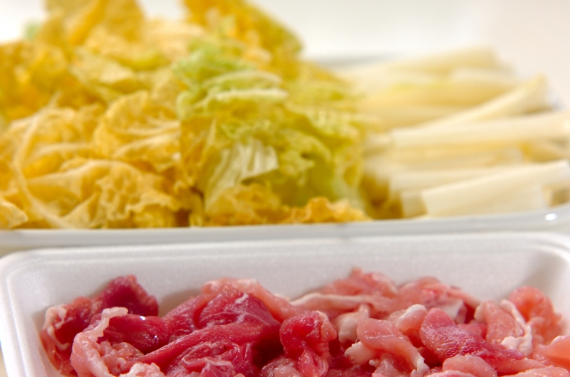 白菜たっぷり皿うどんの作り方の手順1