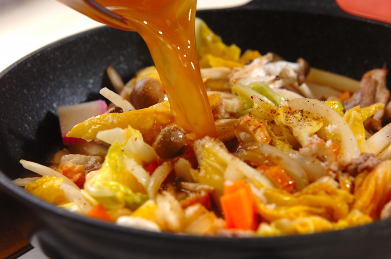 白菜たっぷり皿うどんの作り方の手順5