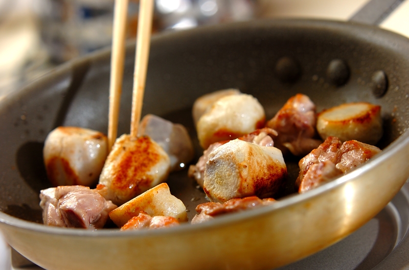 鶏と里芋の甘酒みそだれの作り方の手順3