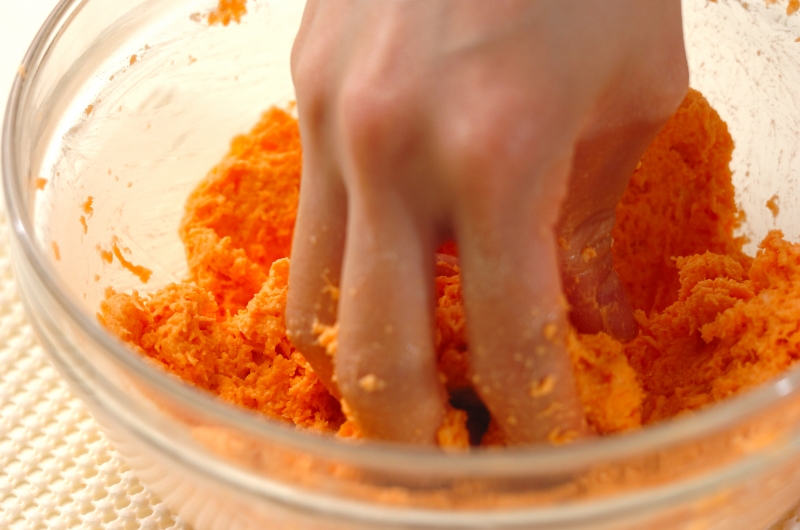 ニンジン餅の作り方1