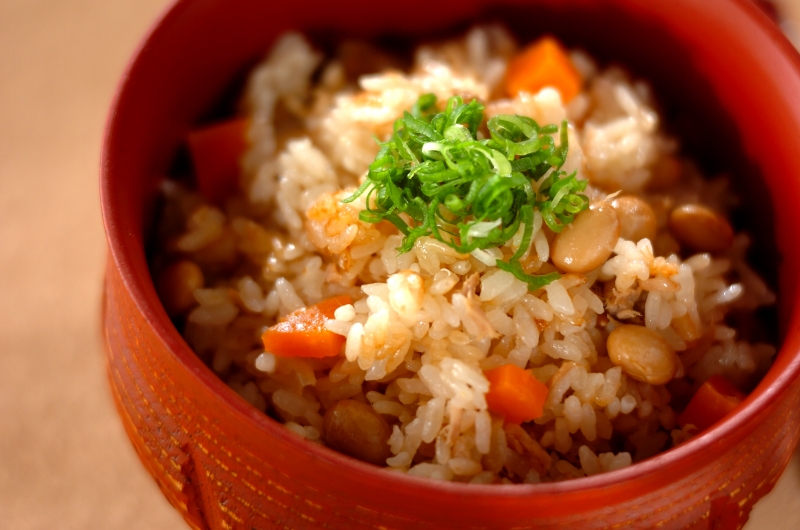 ツナと大豆の炊き込みご飯 レシピ 作り方 E レシピ 料理のプロが作る簡単レシピ