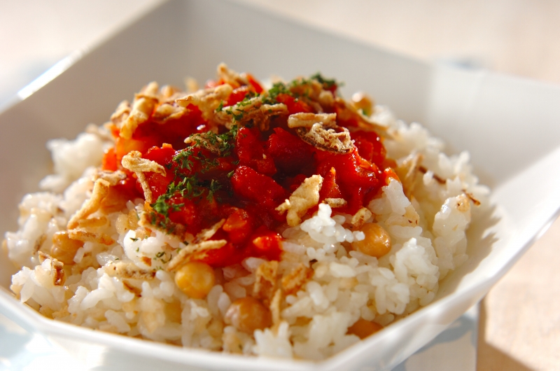 炒り米とヒヨコ豆のピラフ