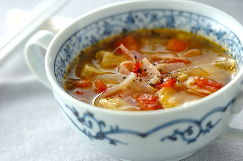 キャベツとトマトのスープのレシピ 作り方 E レシピ 料理のプロが作る簡単レシピ