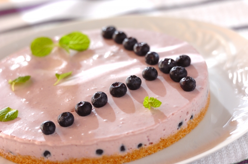 ブルーベリーレアチーズケーキ レシピ 作り方 E レシピ 料理のプロが作る簡単レシピ
