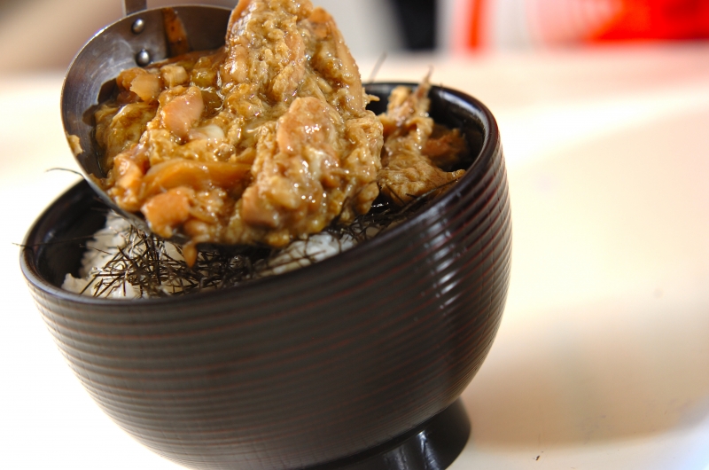 鶏ゴボウ丼の作り方の手順8