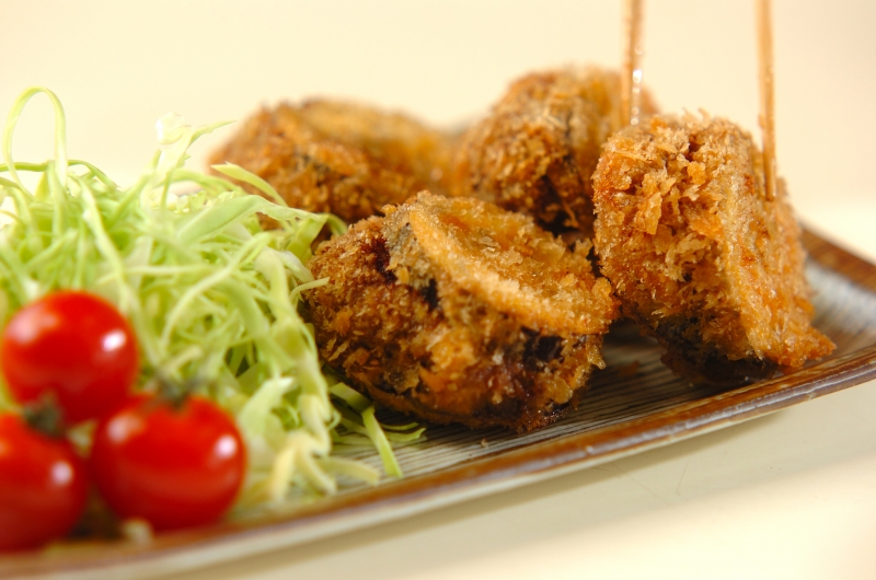 エビ入りナスのはさみ揚げの作り方の手順8
