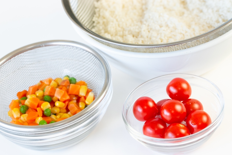 さば缶とトマトのカレー炊き込みピラフの作り方の手順1