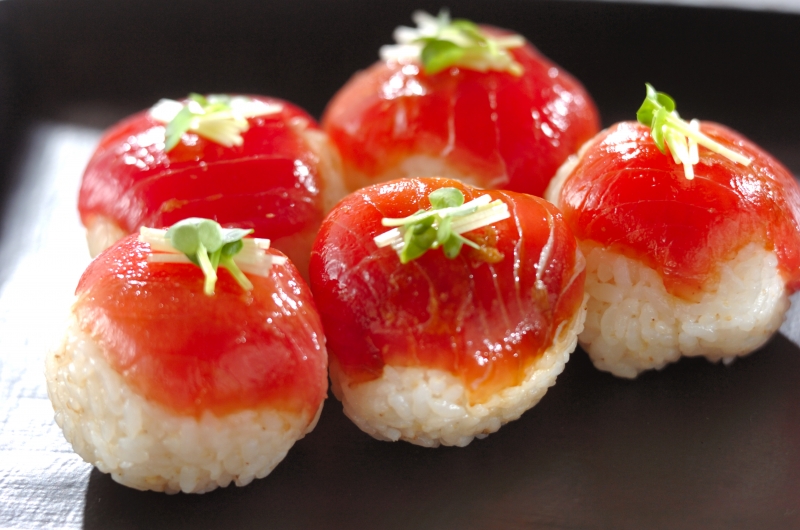 アヒポキ手まり寿司 レシピ 作り方 E レシピ 料理のプロが作る簡単レシピ