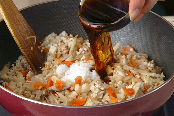 ゴボウの炊き込みご飯の作り方の手順7