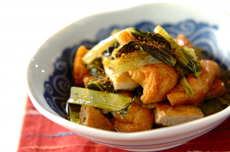 小松菜と油揚げのサッと煮