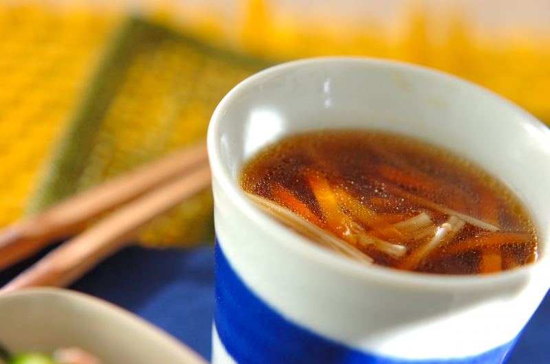 エノキとセロリの中華スープ レシピ 作り方 E レシピ 料理のプロが作る簡単レシピ