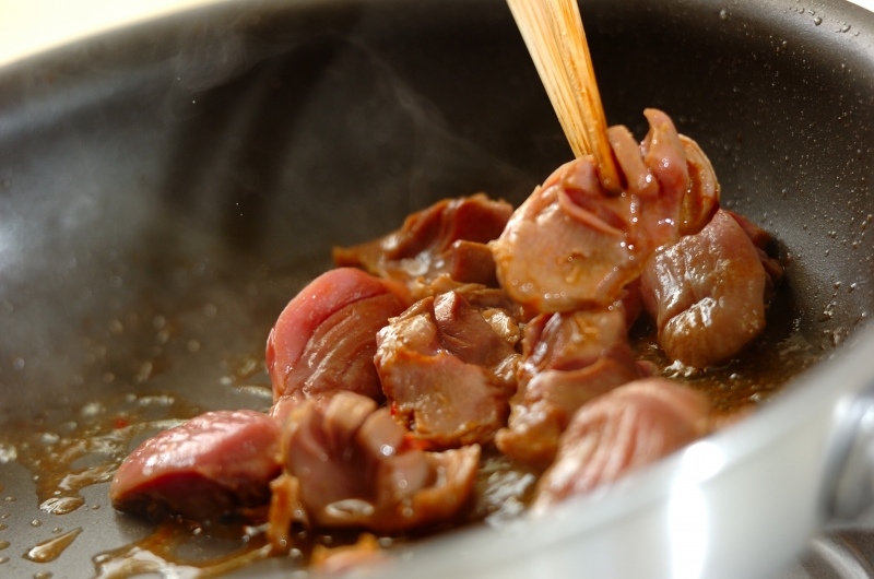 砂肝とピーマンの鶏油炒めの作り方の手順7