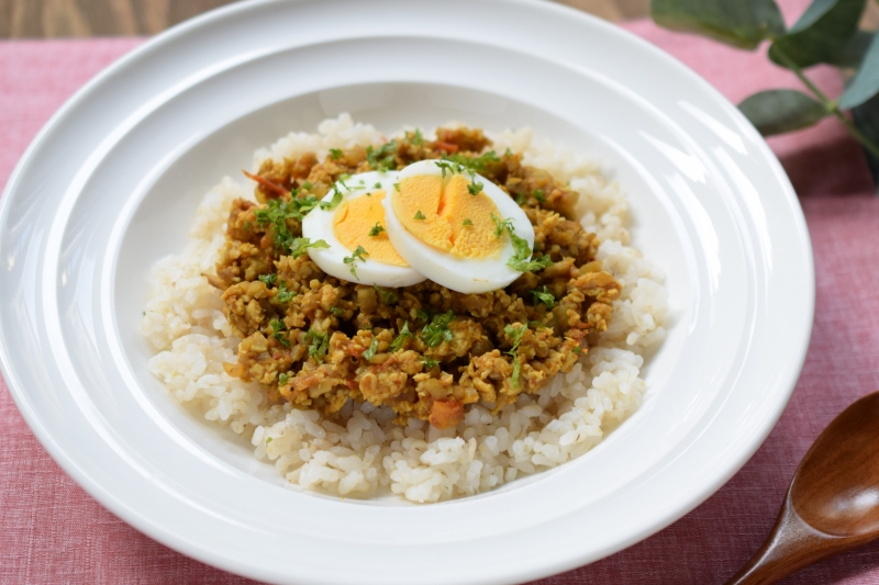 ゴボウの和風キーマカレー