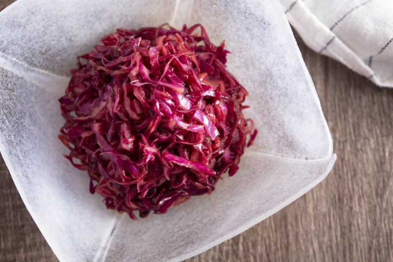 紫キャベツのソースマリネ 副菜 レシピ 作り方 E レシピ 料理のプロが作る簡単レシピ