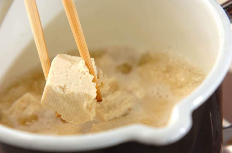 豆腐のあったかタラコあんの作り方の手順4