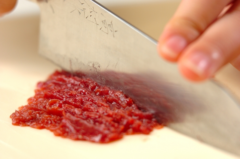 冷しゃぶの梅肉ソースの作り方の手順2