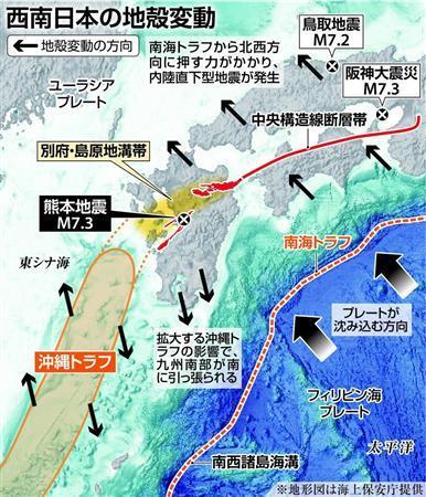 まとめ 熊本地震 南海トラフと無関係 沖縄の地震活動に影響も フレンズちゃんねる